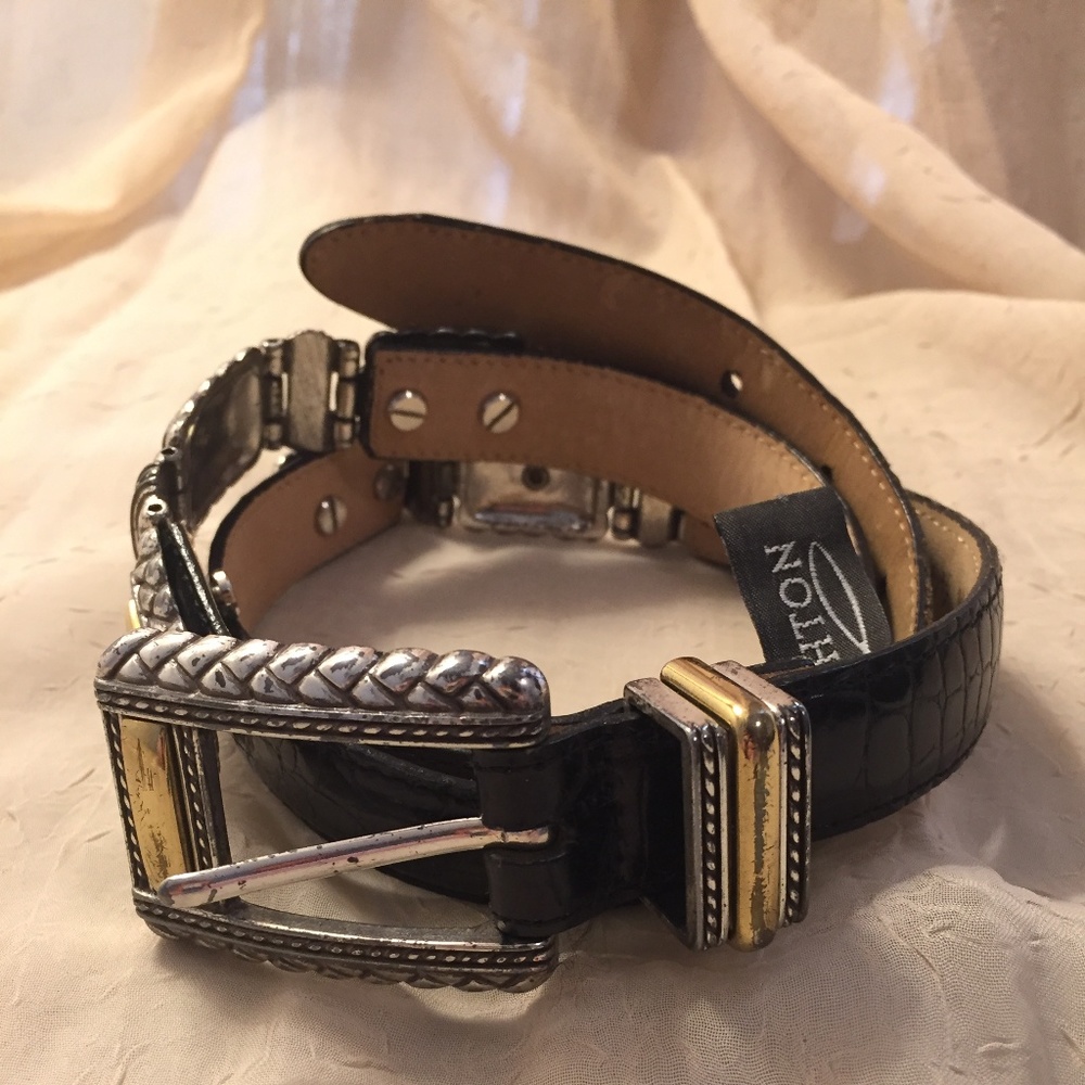 Brighton black western belt 28" to 32"